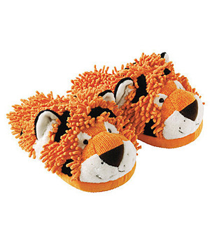 Click for more details on Fuzzy Friend Slippers-Tiger Fuzzy Friend Slippers-Tiger