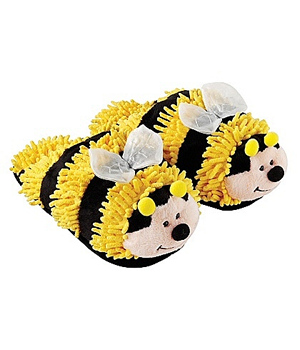 Click for more details on Fuzzy Friend Slippers-Bumblebee Fuzzy Friend Slippers-Bumblebee