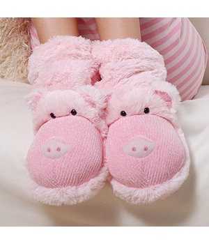 Click for more details on Fuzzy Friends Slippers-Pig Fuzzy Friends Slippers-Pig
