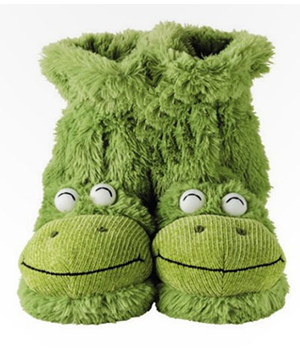 Click for more details on Fuzzy Friends Slippers-Frog Fuzzy Friends Slippers-Frog