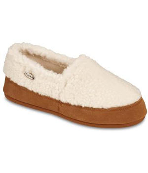 Click for more details on Acorn Slippers Women's Moccassin White Fluffy Textured Fleece Acorn Slippers Women's Moccassin White Fluffy Textured Fleece