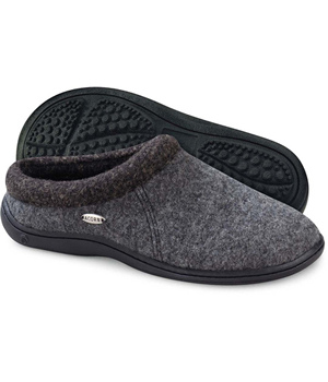 Click for more details on Acorn Slippers Mens Digby Wool Slide Gray Acorn Slippers Mens Digby Wool Slide Gray